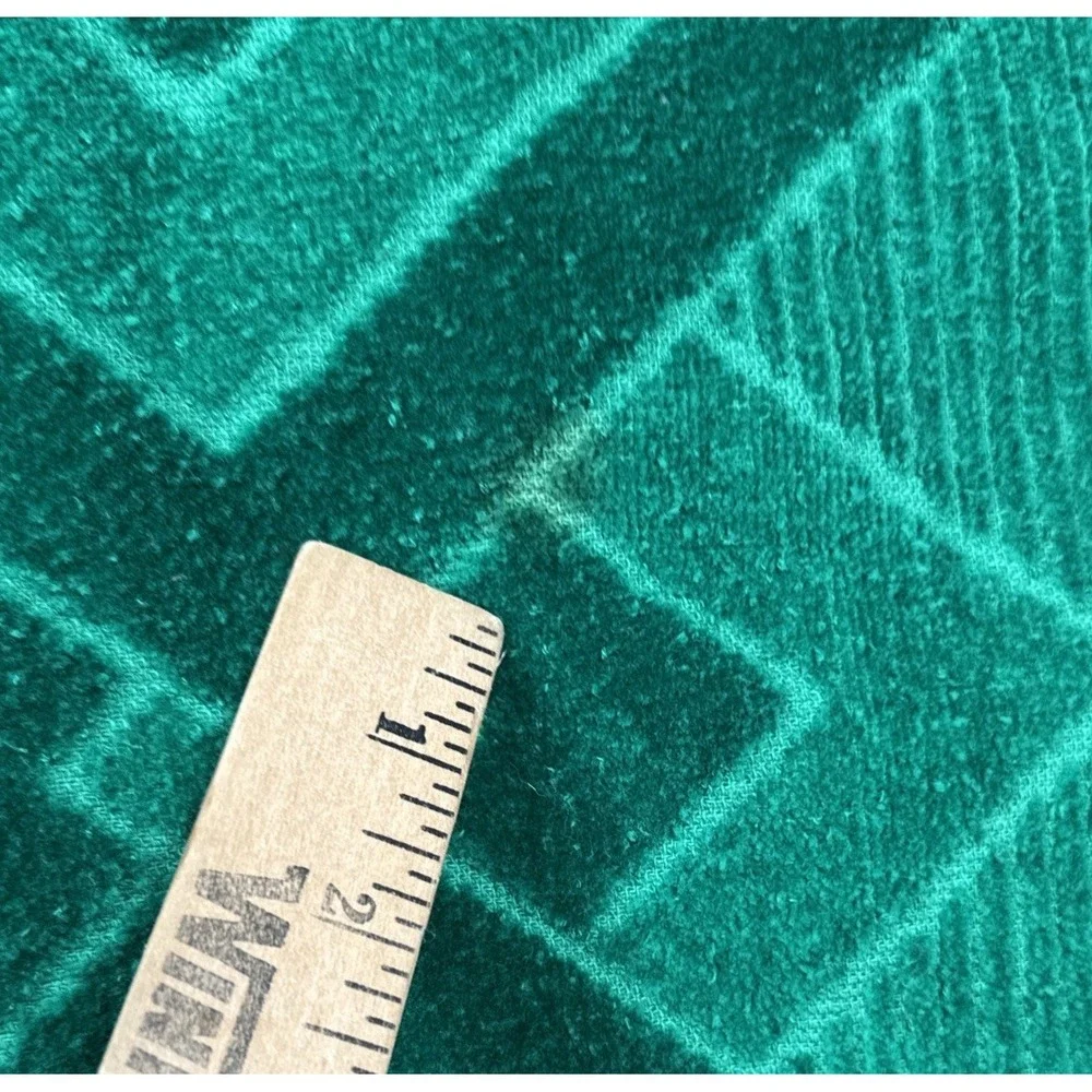 Vintage Dundee Green Fringed Towel Set 2 Bath &‎ 1 Washcloth Texture 100% Cotton - Picture 12 of 12